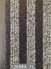 Абстрактный грязезащитный коврик Zebra 71 0.5х0.8 серо черн.