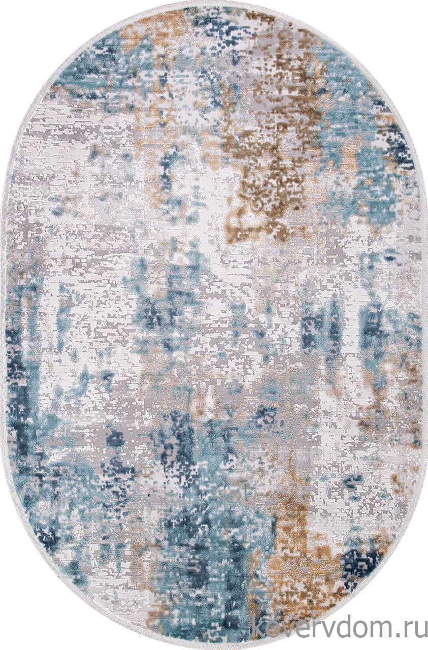 Ковер ALLURES 12004 CREAM / BLUE Овал