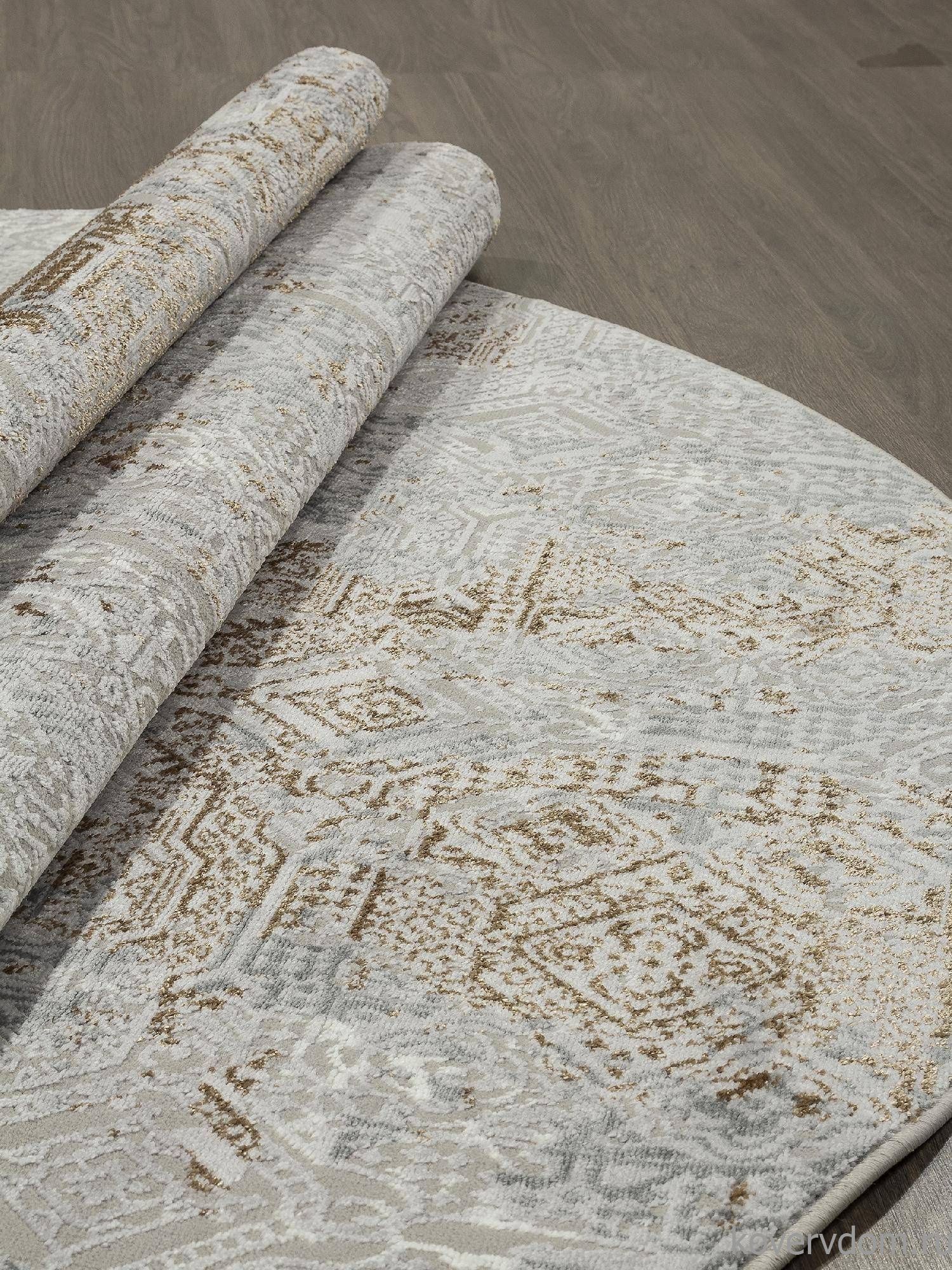 Ковер PALERMO F281 GRAY-GREEN Овал