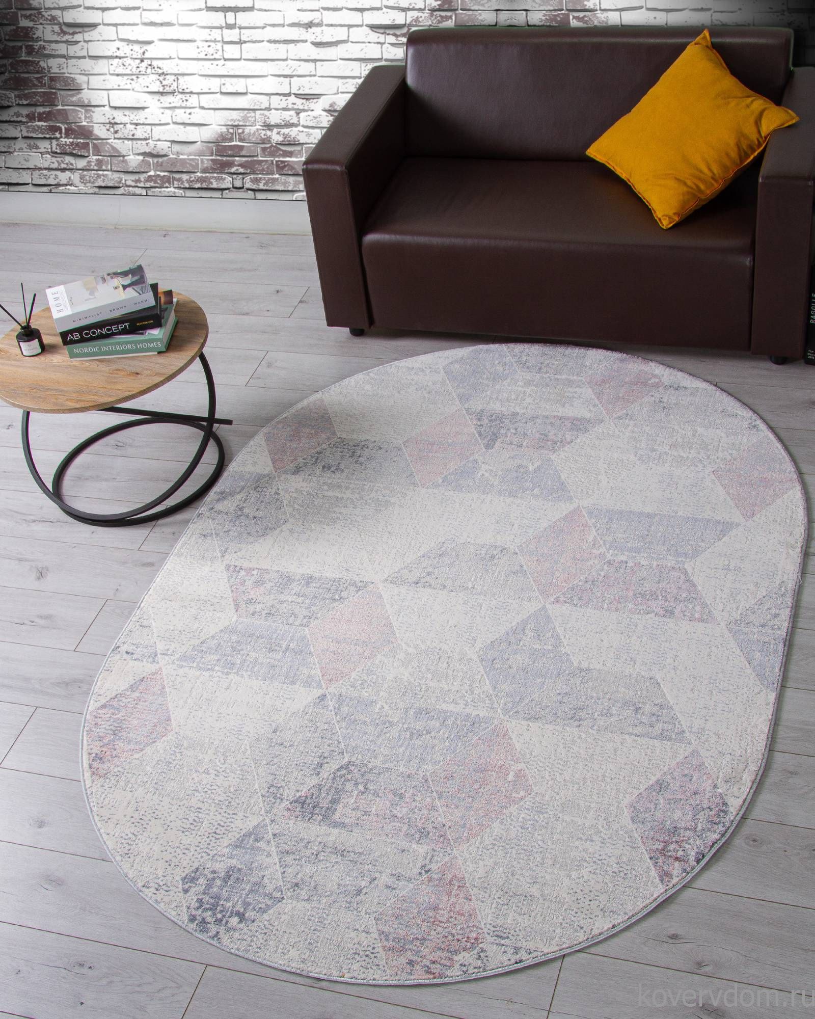 Ковер ZUMMA F257 PINK Овал