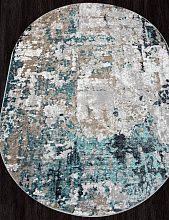 Ковер в гостиную бирюзовый PARADIZE 01632A GREY / TURQUOISE Овал