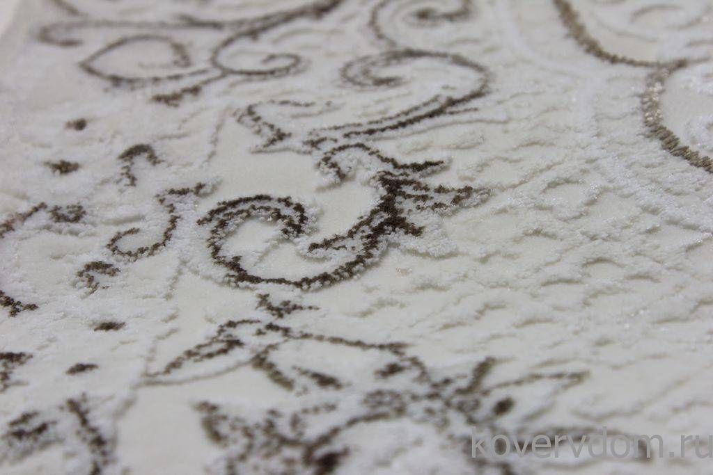 Ковер HUNKAR 07857A BROWN / WHITE Овал