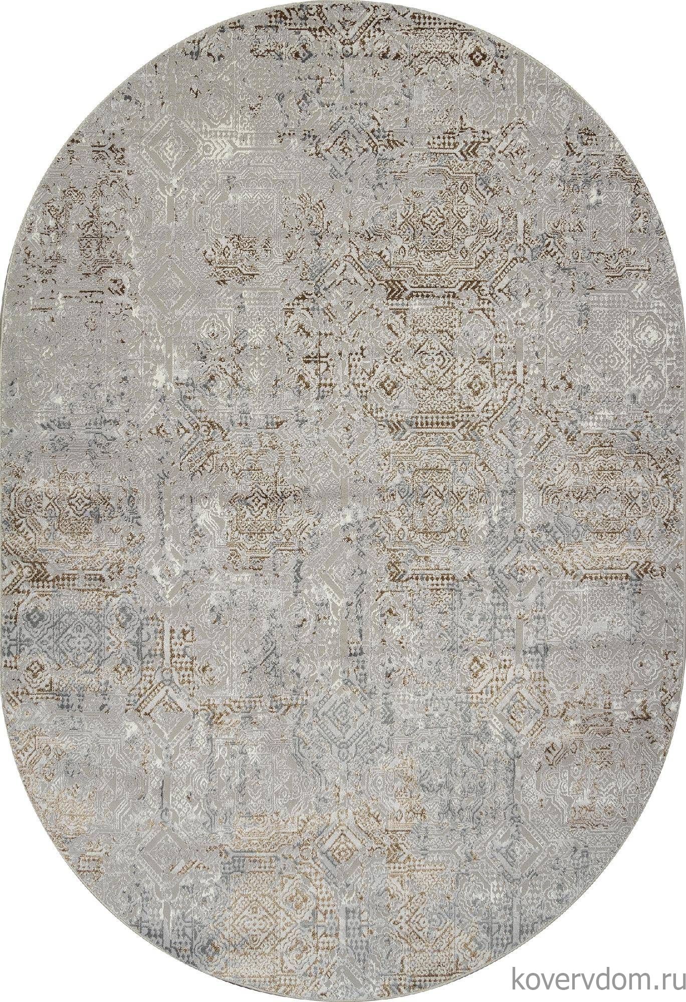 Ковер PALERMO F281 GRAY-GREEN Овал