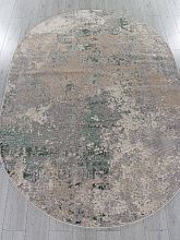 Круглый ковер LIMAN F163 GRAY-GREEN Овал