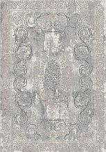 Пушистый круглый ковер NORD F565 GRAY