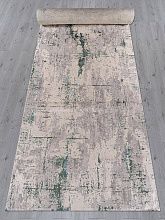 Пушистый ковровая Дорожка LIMAN F169 CREAM-D.GREEN