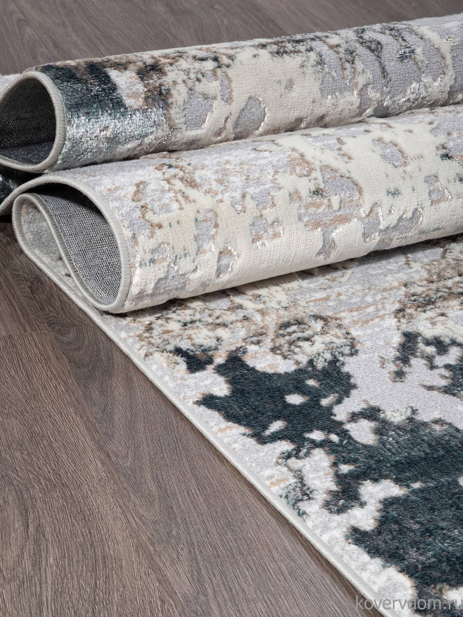 Ковер PERU C060A D.GREY SHIRINK / BLUE FDY