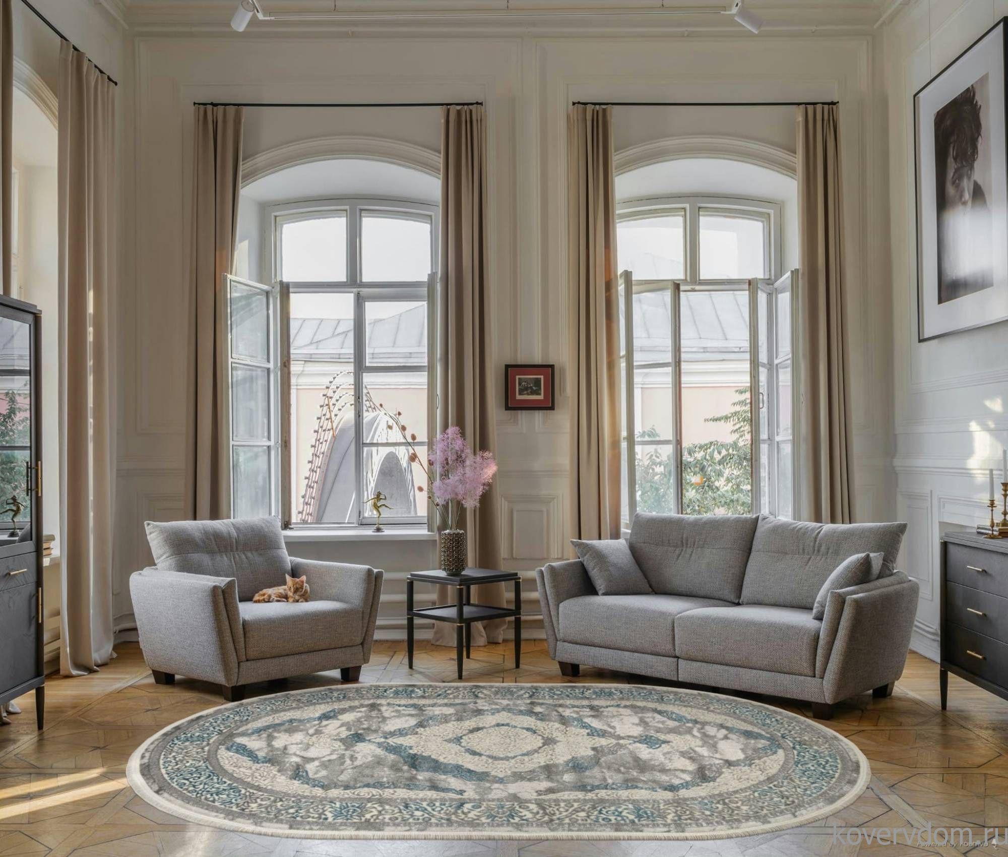 Ковер MARMARIS 26491B CREAM / GRY Овал