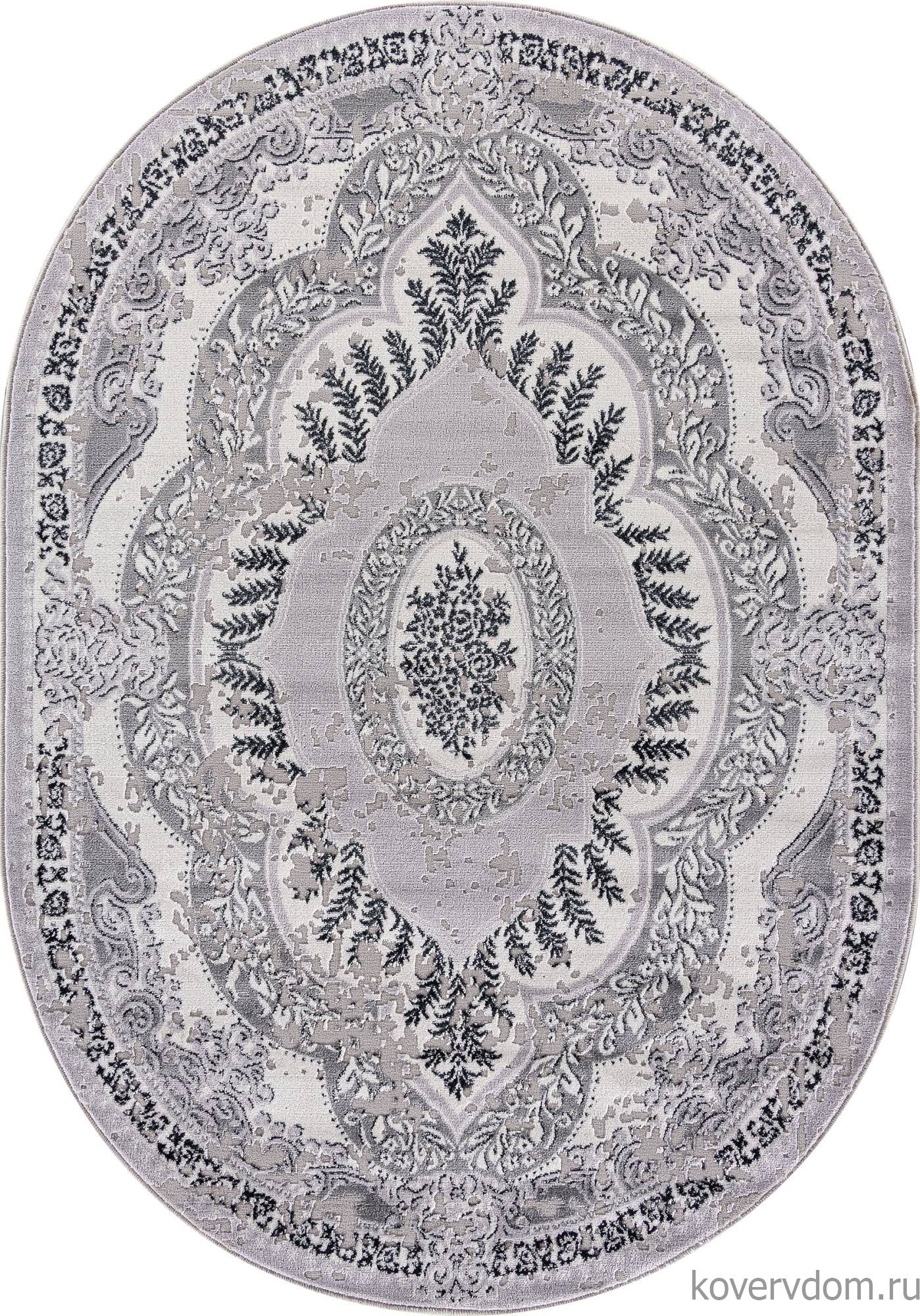 Ковер PALERMO F290 DARK GRAY Овал